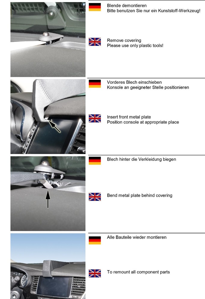 Kuda bracket 6615 suitable for navigation Opel Mokka X from 2016