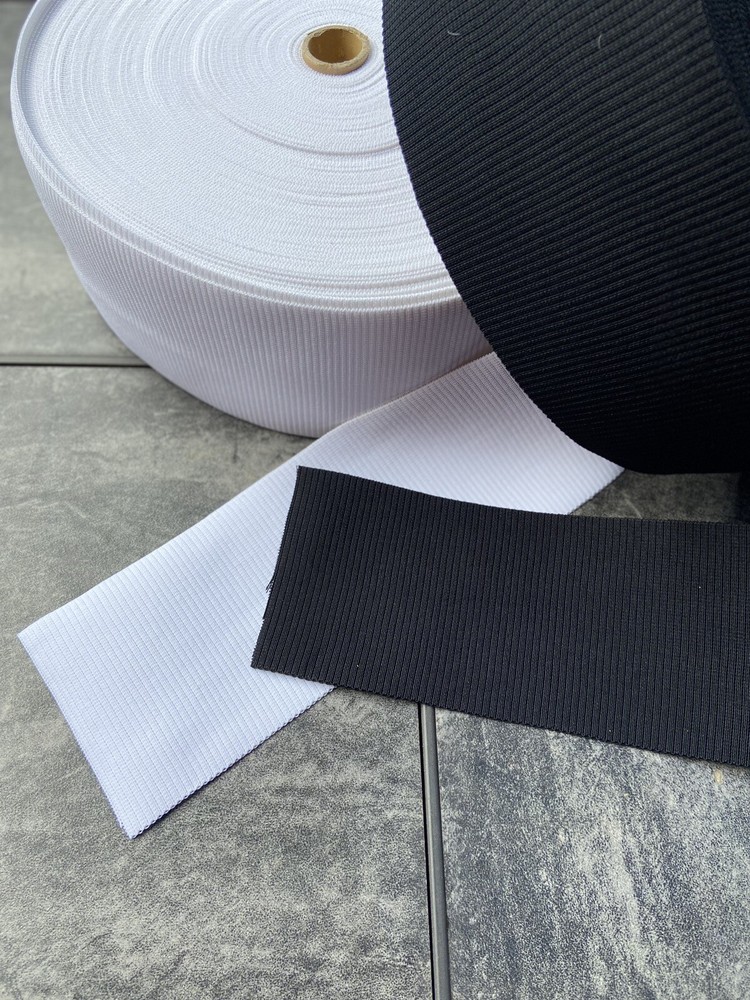4-Inch Wide Black or white Knit Heavy duty Stretch High Elasticity elastic.