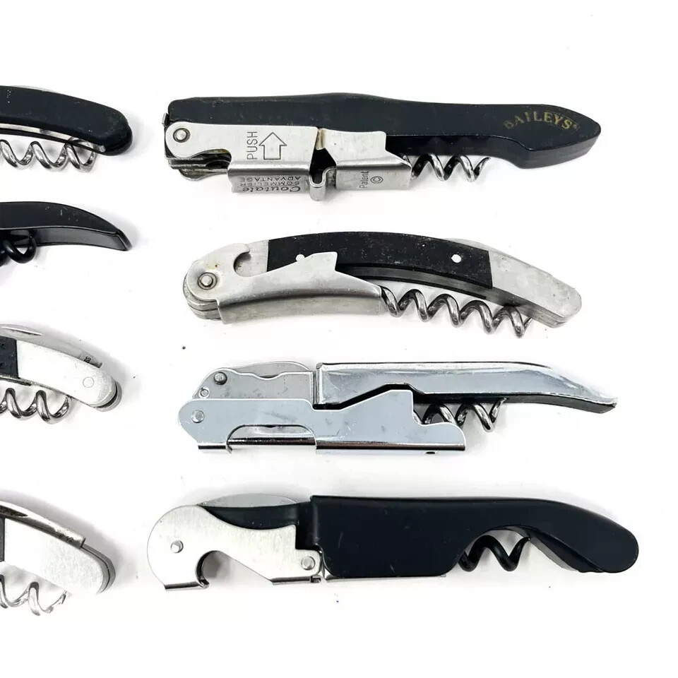 8 Pcs Trudeau, Baileys and Assorted Corkscrew Wine Bottle Opener, Foil Cutter