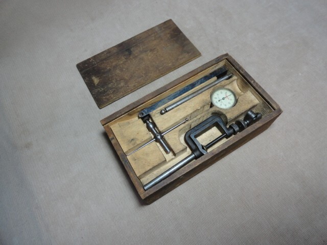 Starrett 196 Dial Test Indicator Complete Set Original Wood Case Machinist Tools