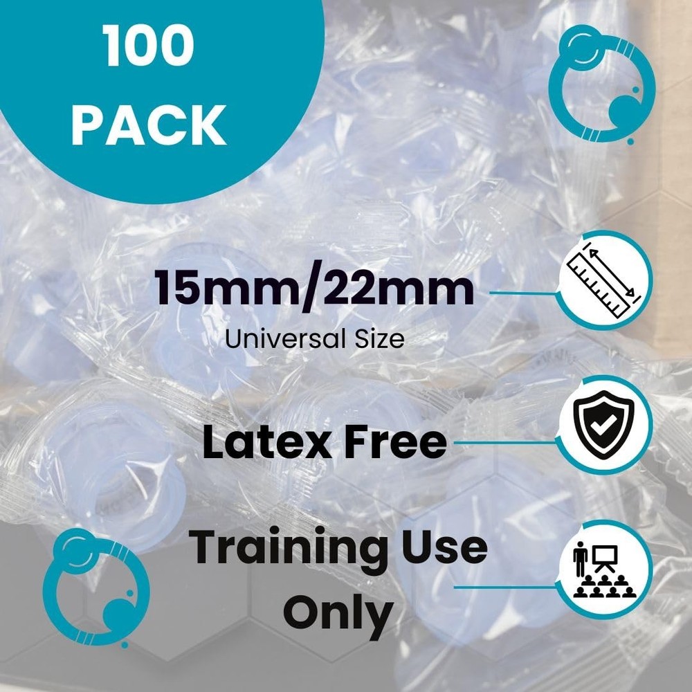 CPR Training Valves – 100 Pack Disposable OneWay Replacement Valves for CPR M...