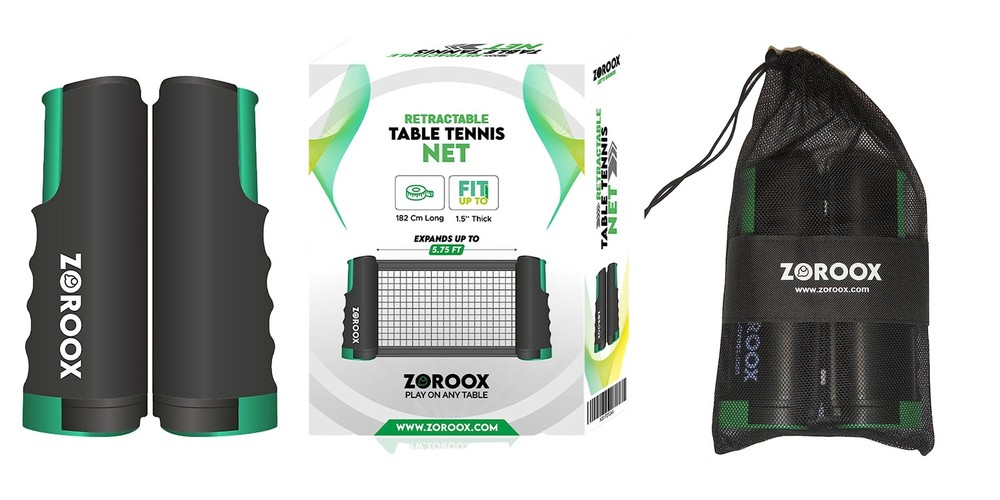 Retractable Ping Pong Net, Portable, Any Table, Easy Install, Durable, Storage