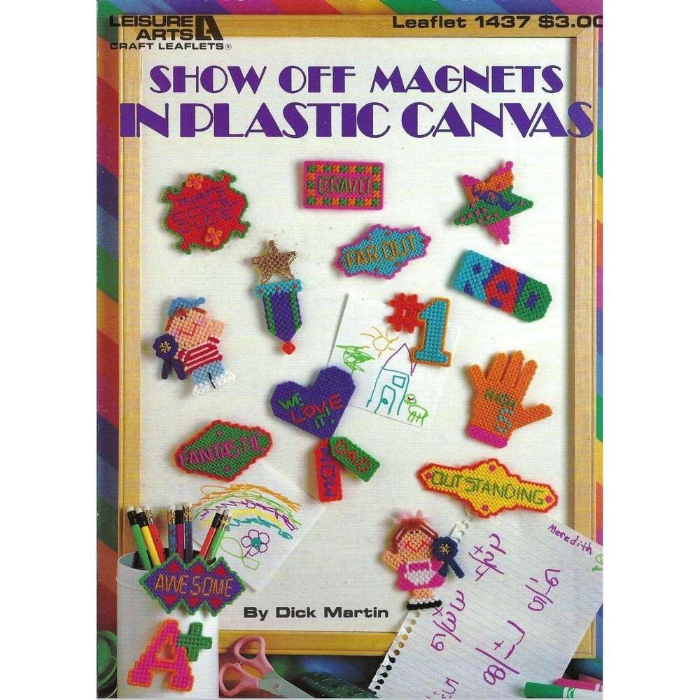 Show Off Magnets Plastic Canvas Pattern Leisure Arts #1437