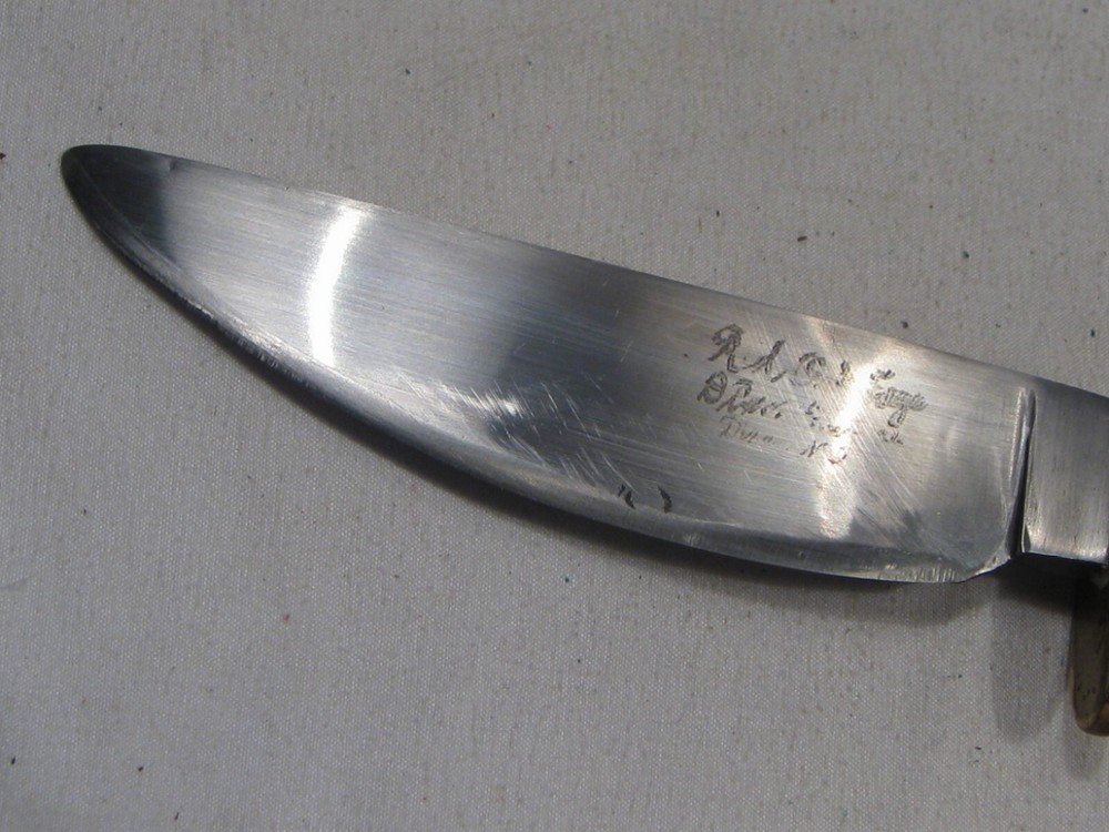 Custom Handmade Antler Handle Fixed Blade Knife w/ Sheath. #17