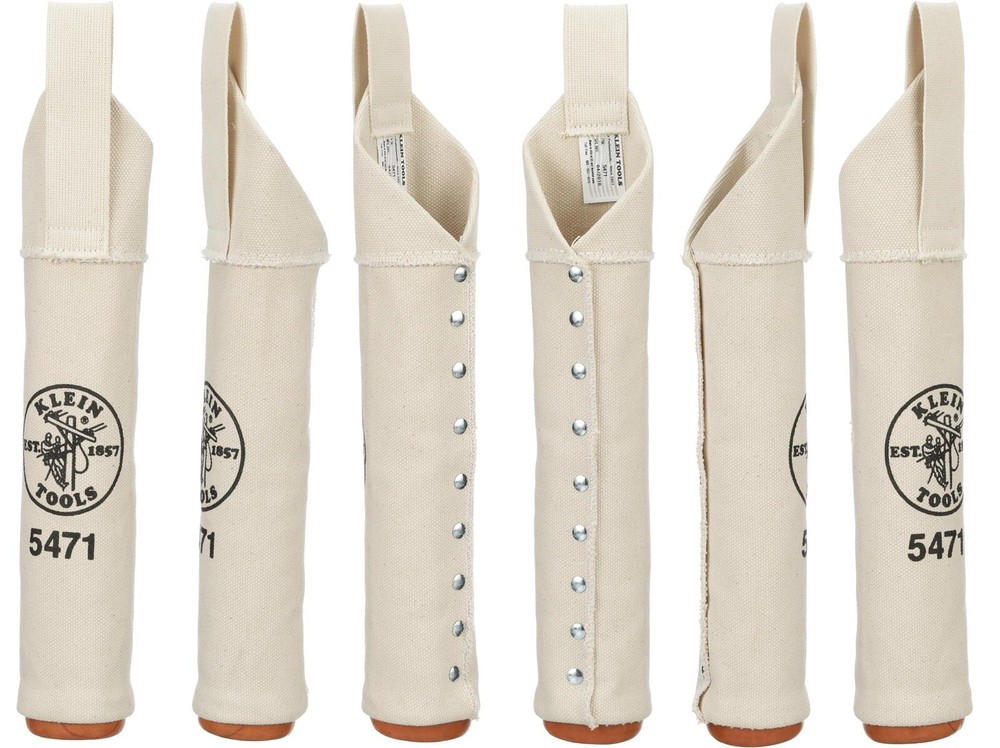 Klein Tools Electrode Canvas Bag • 5471 • Hard Leather Bottom • 2.5" Diameter 🆕