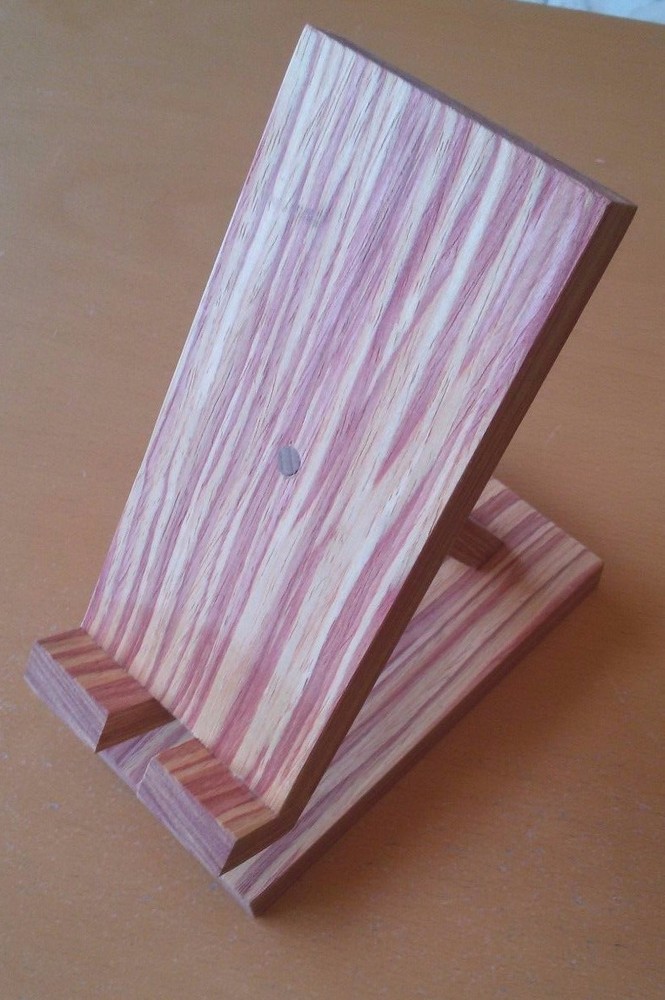 Rosewood Table Phone Holder