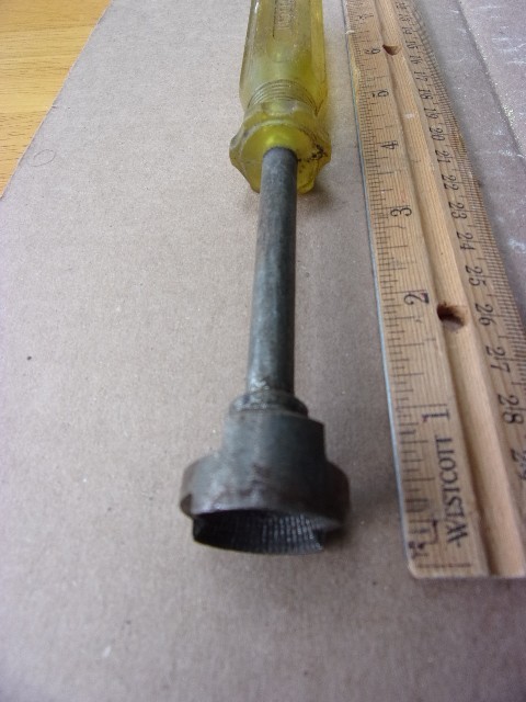 VINTAGE BRAKE HOLD DOWN SPRING TOOL MOTORMITE YELLOW HANDLE