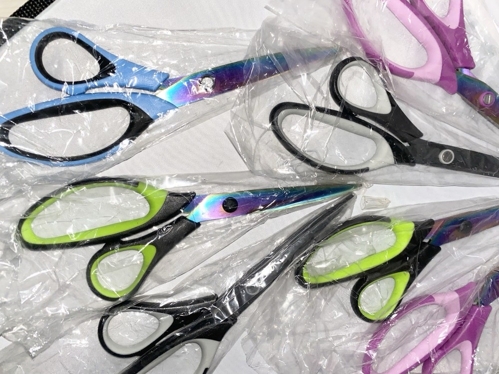 8-Inch Multipurpose Scissors Bulk Pack of 8- Ultra Sharp Blades Titanium Coating