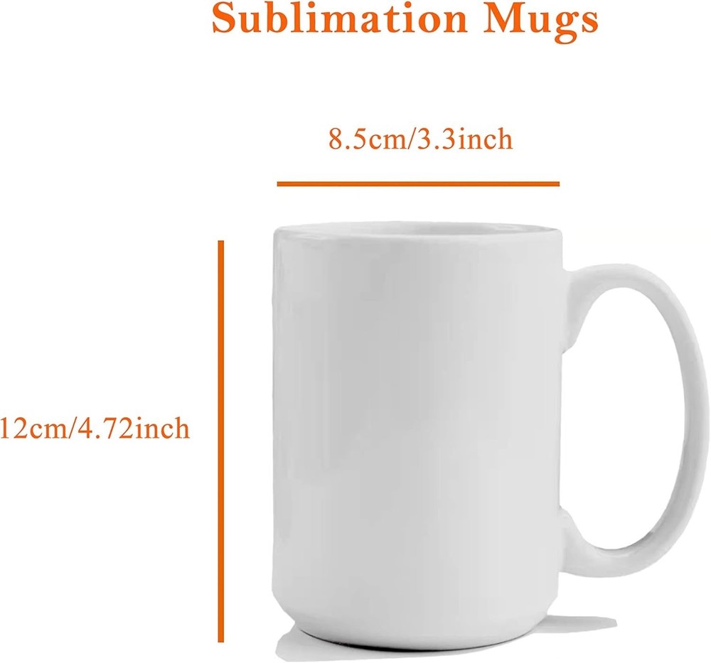 Bulk Sublimation Blank Mugs 15 oz - Dishwasher Safe for Vibrant Customization