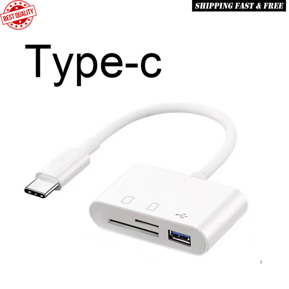 3 In 1 Adapter Type-C, Tf, Cf, Sd, Memory Card Reader, Recorder, Compact Flash U