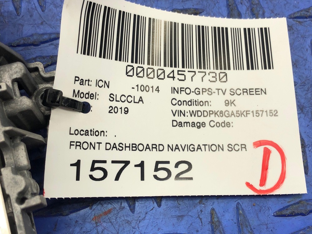 2017-2020 MERCEDES SLC43 FRONT DASHBOARD NAVIGATION SCREEN DISPLAY 1729018405
