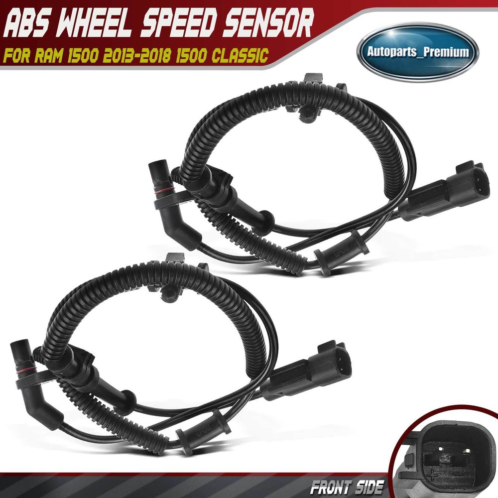 2x Front Left & Right ABS Wheel Speed Sensor for Ram 1500 2013-2018 1500 Classic
