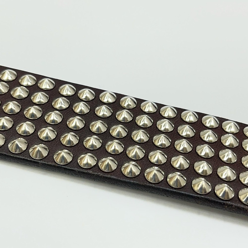 Htc 5 Row Pyramid Studs Belt Brown Size 36