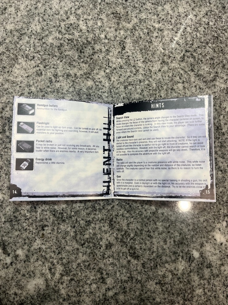 Silent Hill PS1 Manual