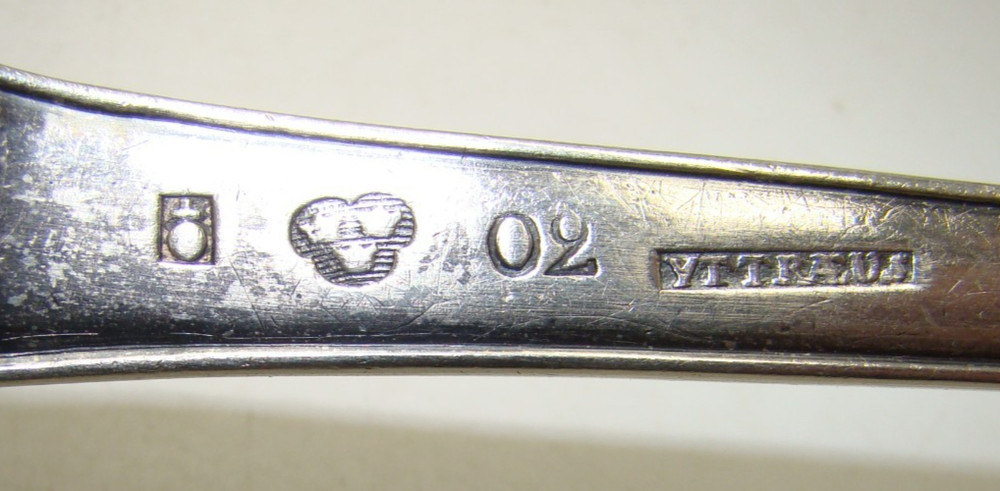Antique Swedish Silver Serving Spoon