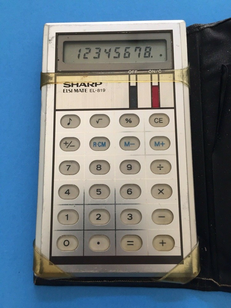 VINTAGE Sharp ELSI Mate EL-819 Calculator - With Chime Option