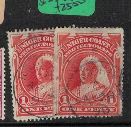 Niger Coast Protectorate SG 52-52a VFU (8emx)