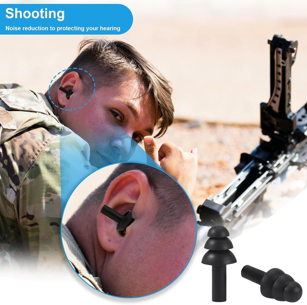 8pcs Reusable Silicone Ear Plugs Noise Cancelling Protector Study Sleep Swim