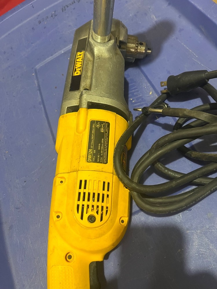 Dewalt DW124 1/2" Joist & Stud Drill Power Tool Right Angle Drill