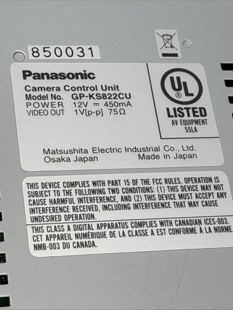 NEW TAKEOUT Panasonic GP-KS822CU System Camera Control Unit