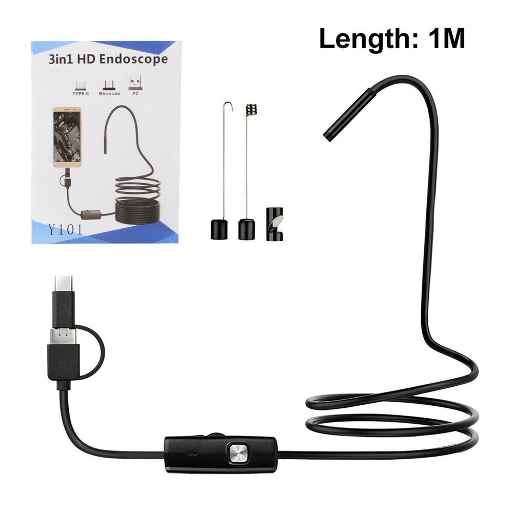 3in1 Borescope Endoscope 6LED Inspection Scope Camera For Android Cell Phone/PC