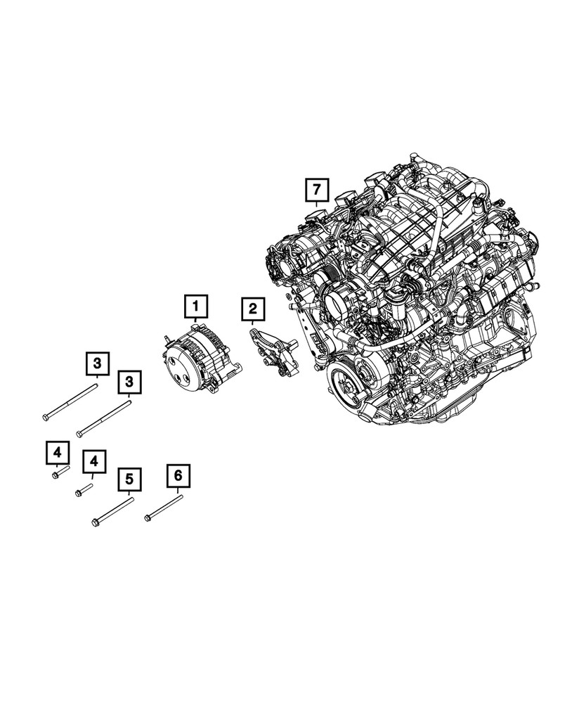 Genuine Mopar Hex Head Screw 6104210AA