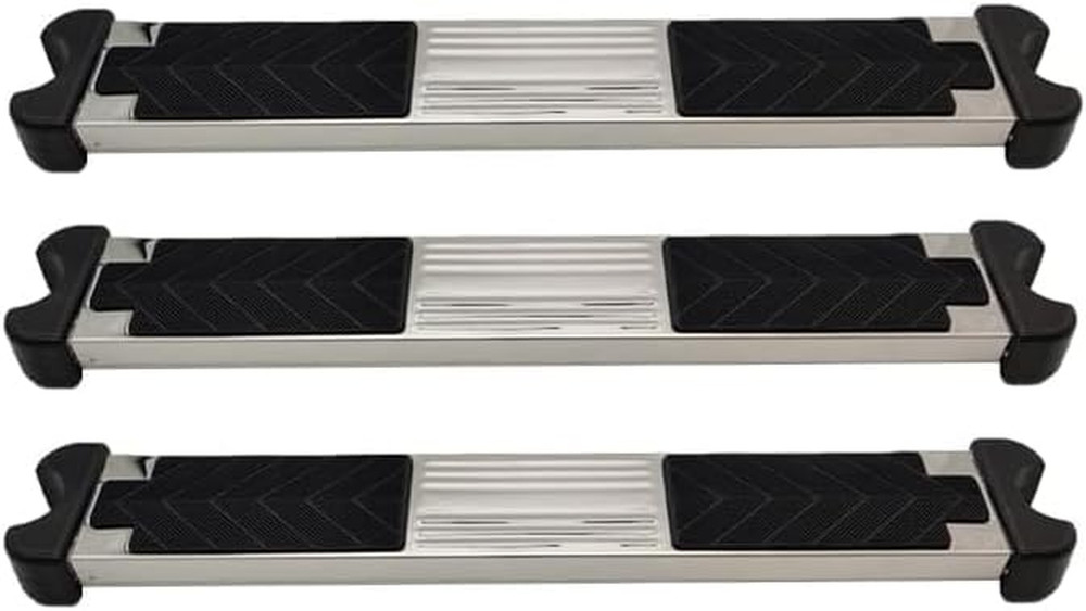 Poolzilla 3 Pack Pool Ladder Replacement Step, Stainless Steel Treaded Design, 1