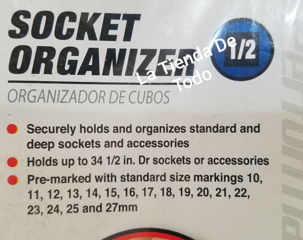 PT Performance Tool w779  Socket Organizer  1/2 " upt 34 sockets