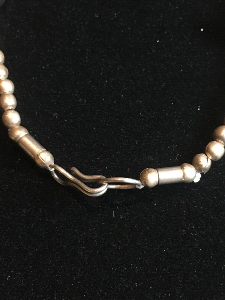 Bold Silver Bead Native American Tribal Style Artisan STATEMENT Necklace