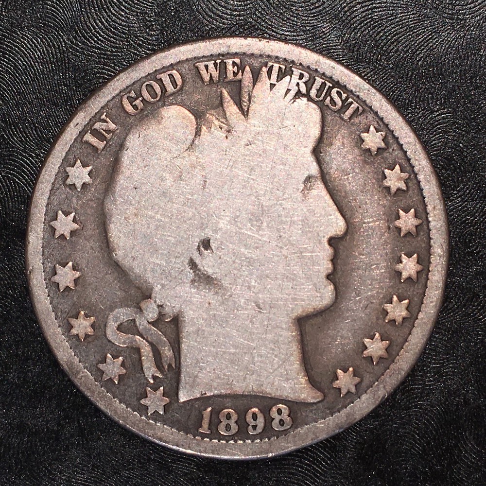 1898 Barber Half Dollar -  High Quality Scans #D723