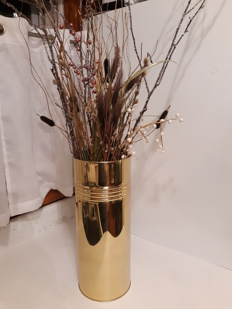 BRISTOL Solid BRASS Lacquered POLISHED FINISH Decorative Cylindrical CONTAINER