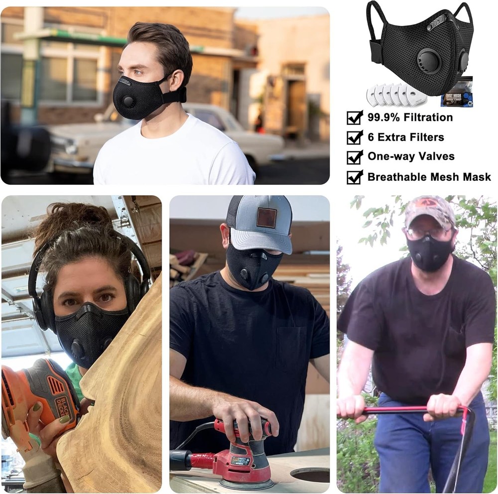 Washable & Reusable Half-Face Shield - Anti-Dust/Pollution Protective Facepiece