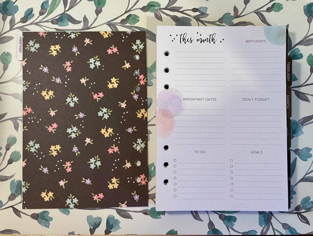 Carpe Diem Undated A5 Planner Inserts - Choose Joy