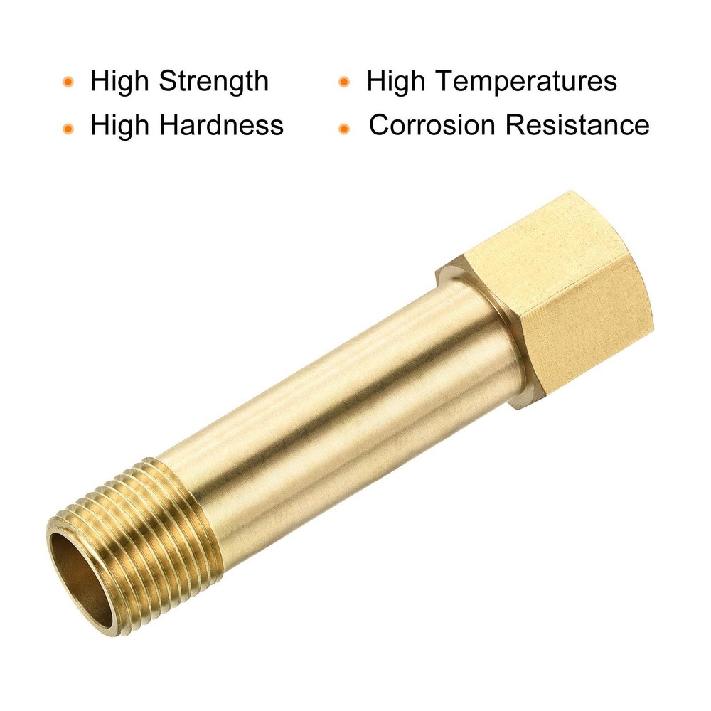 Brass Pipe Fitting G3/8 Adapter 75mm Extension Connector Hex Coupling