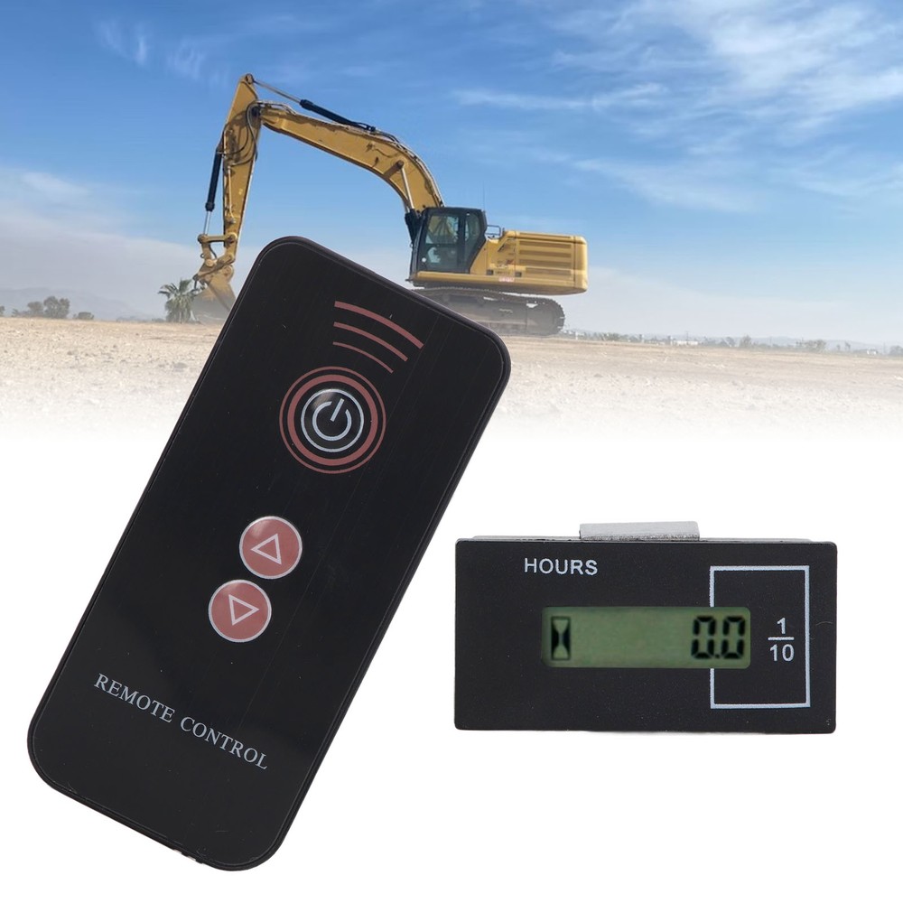 Excavator Hour Meter LCD Display Universal Built In Chip Multiple Uses Elect CST