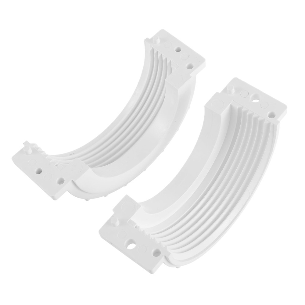 （White） 2PCS Pump Union Split Nut 2.5 inch diameter x 2 height, White