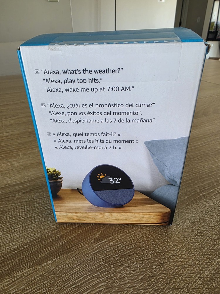 Amazon Echo Spot Smart Alarm Clock - Ocean Blue