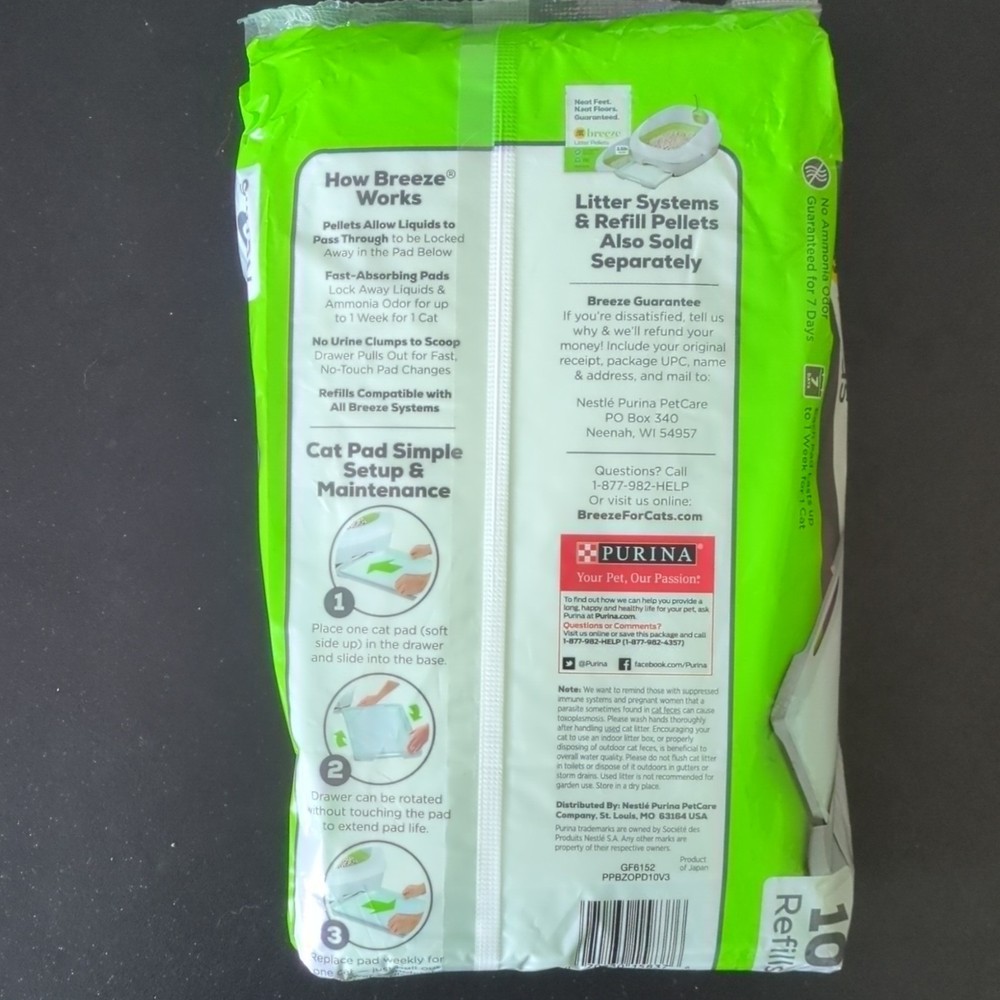 Breeze Cat Pads Refill 10 Count OPENED, 7 PADS REMAINING! PLEASE READ BELOW!!
