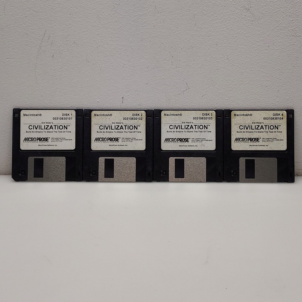 COMPUTER💥WARGAMES💥 RETRO SID MEIER'S CIVILIZATION ORIGINAL VTG MACINTOSH/APPLE