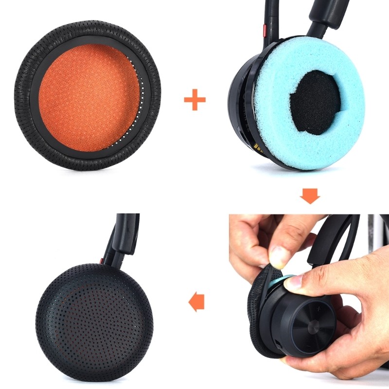 Not Protein Leather Ear Pad Advanced Noise Blocking Sponge for Blackwire