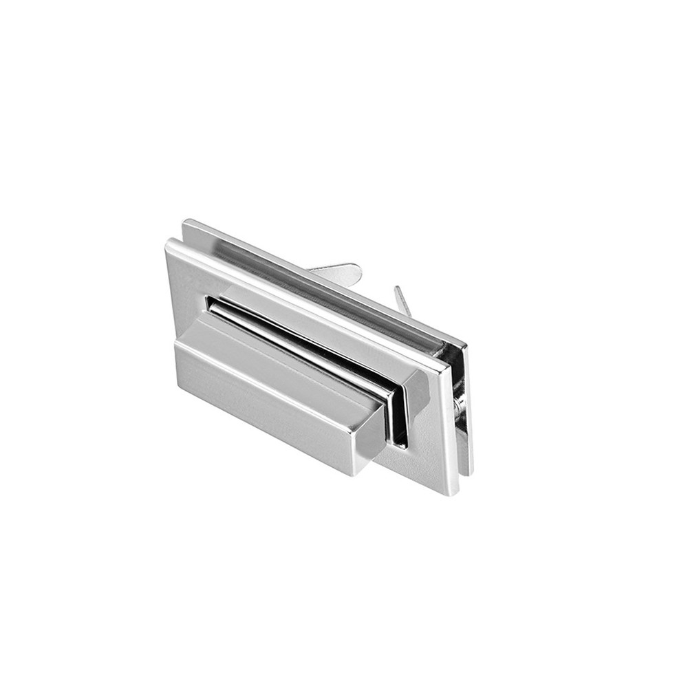 2 Sets Rectangular Purses Twist Lock 44mm x 22mm Clutches Closures Silver