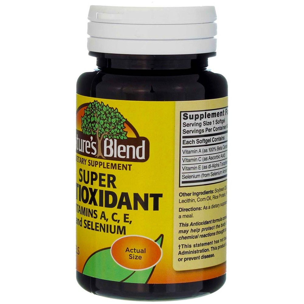 2 Pack Nature's Blend Super Antioxidant Soft Gels, 60 Ct