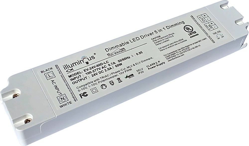 24V 60W Dimmable CV DC LED Driver UL approved