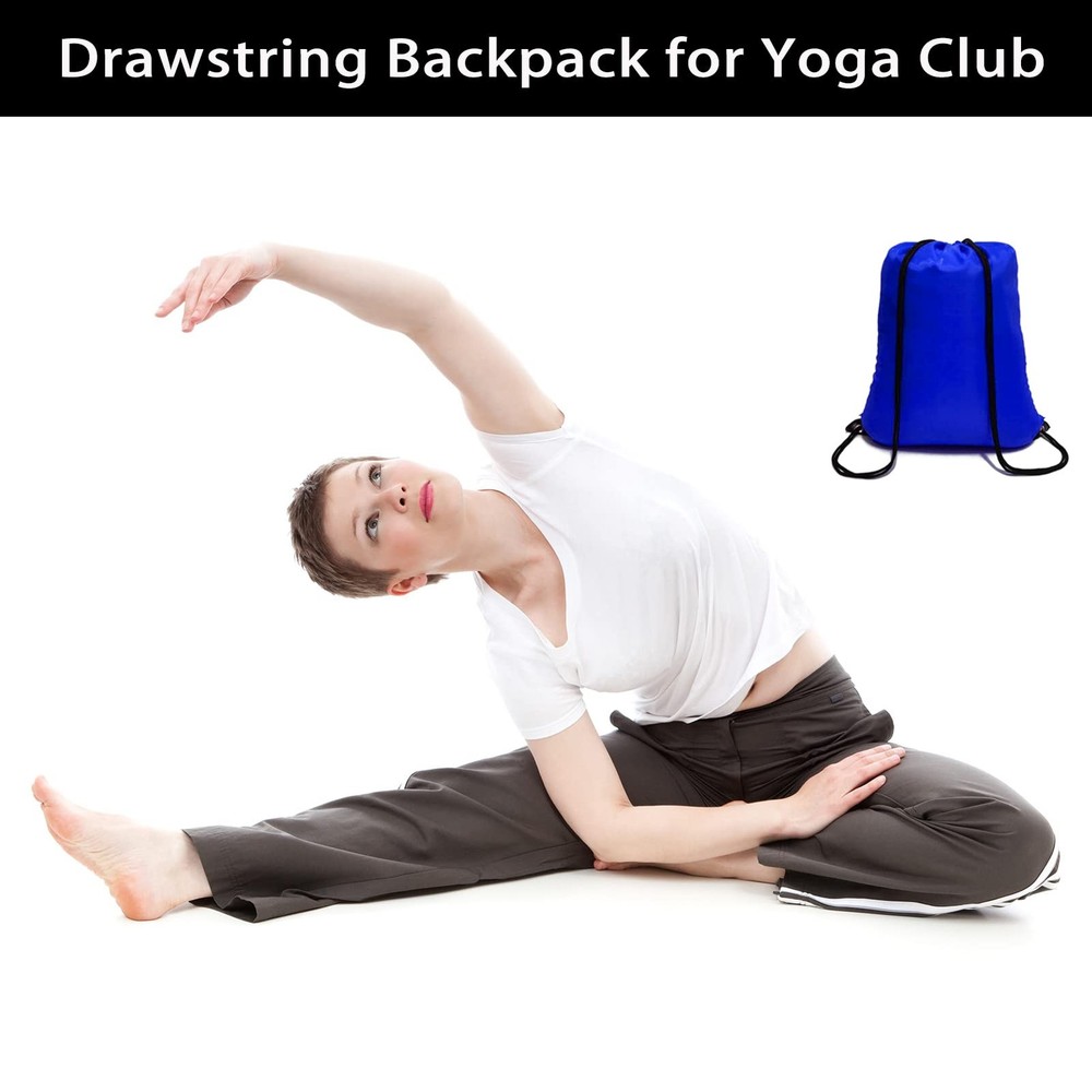 CAIHONG 100 Pack Drawstring Backpack Royal Blue-100Pack, Blue-100pack