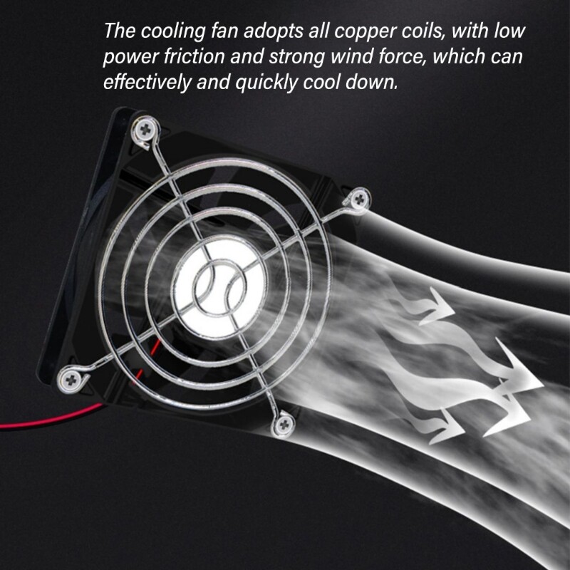 80mm USB Quiet Cabinets Cooling Fan Systems With 0-60?? Temperature Control