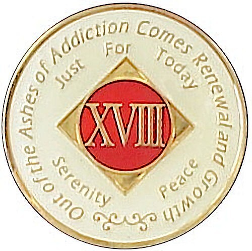 18 Year NA Anniversary Medallion - TRINAWHT