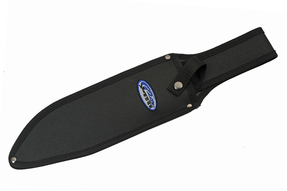 Survival Knife | Clip Point Blade Rubber Handle + Sheath, Flint, Sharpener