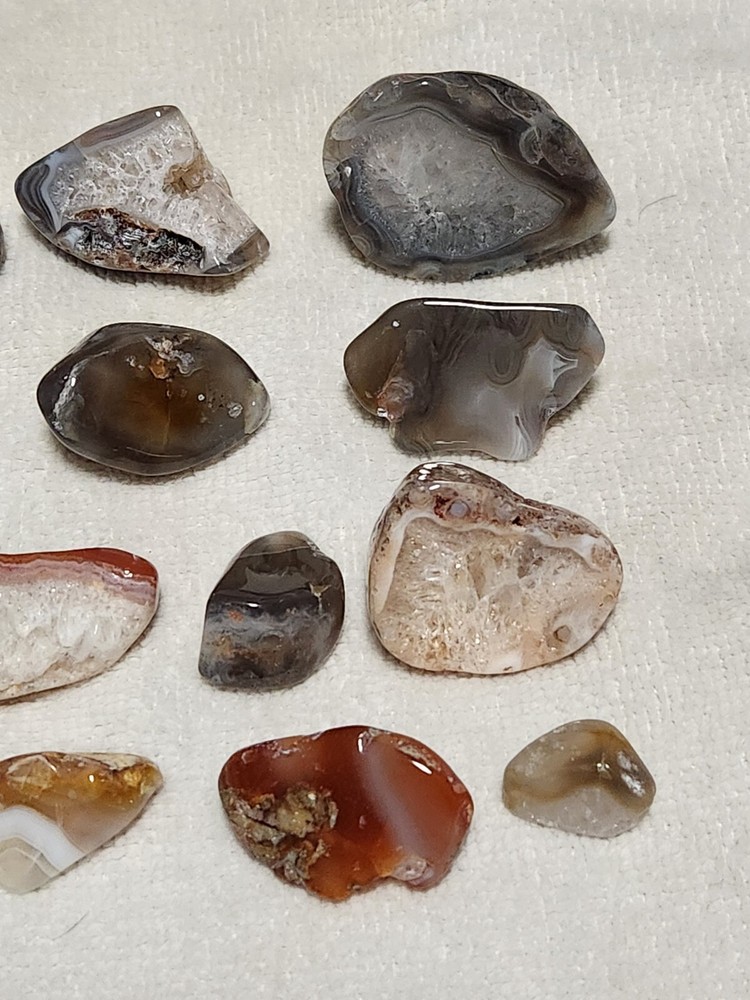 Assorted Tumbled Agates Bulk Natural Crystals Gems Stones