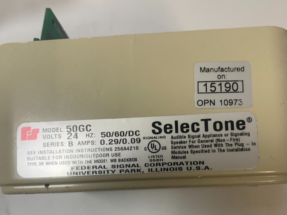 Federal Signal 50GC SelecTone Speaker Amplifier, 24V