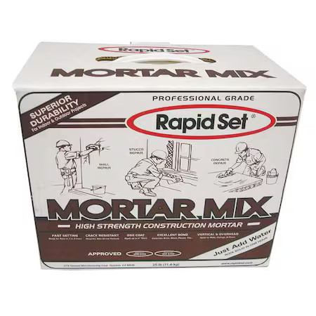 Rapid Set Gra-Rsmm-25 Mortar, 25 Lb., Box, Gray, Rapid Set